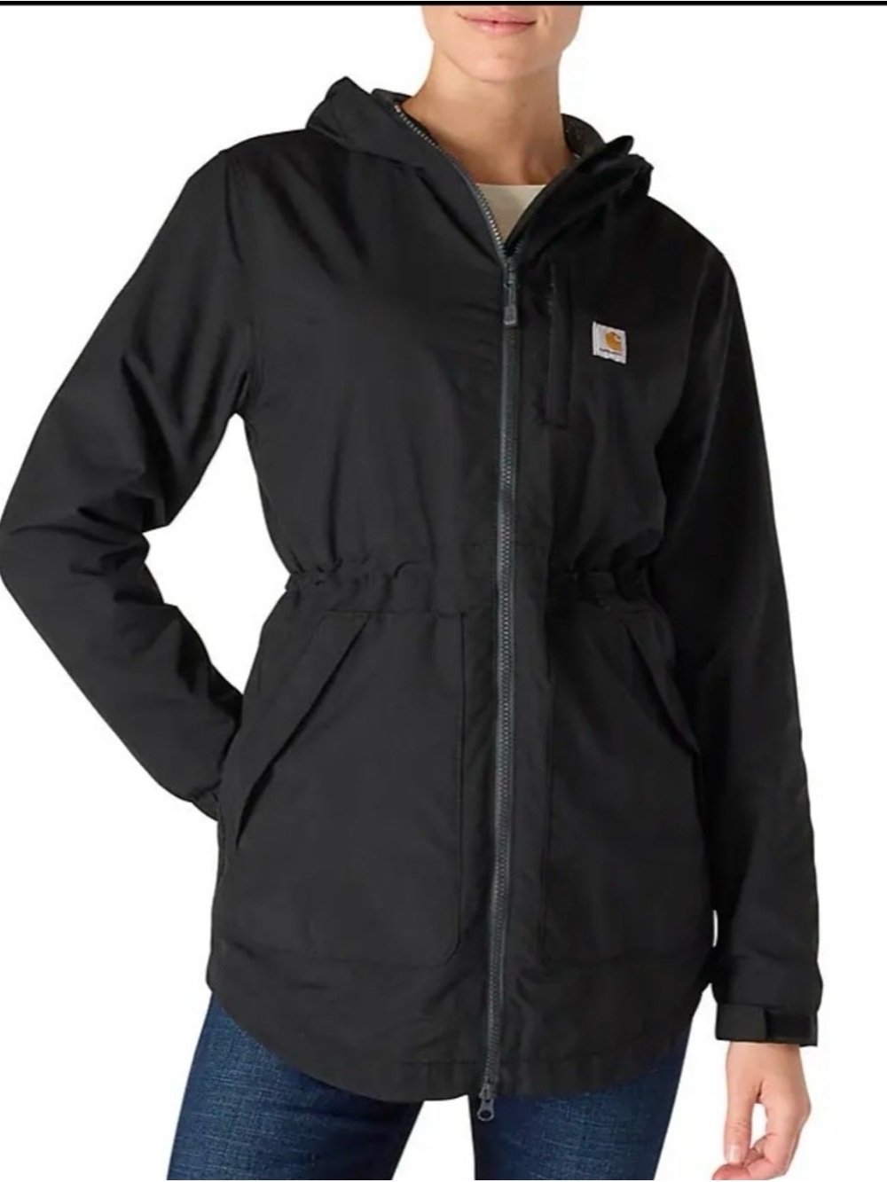 NWT Carhartt Rockford Rain Defender Hooded Lightweight Jacket in Black Size L